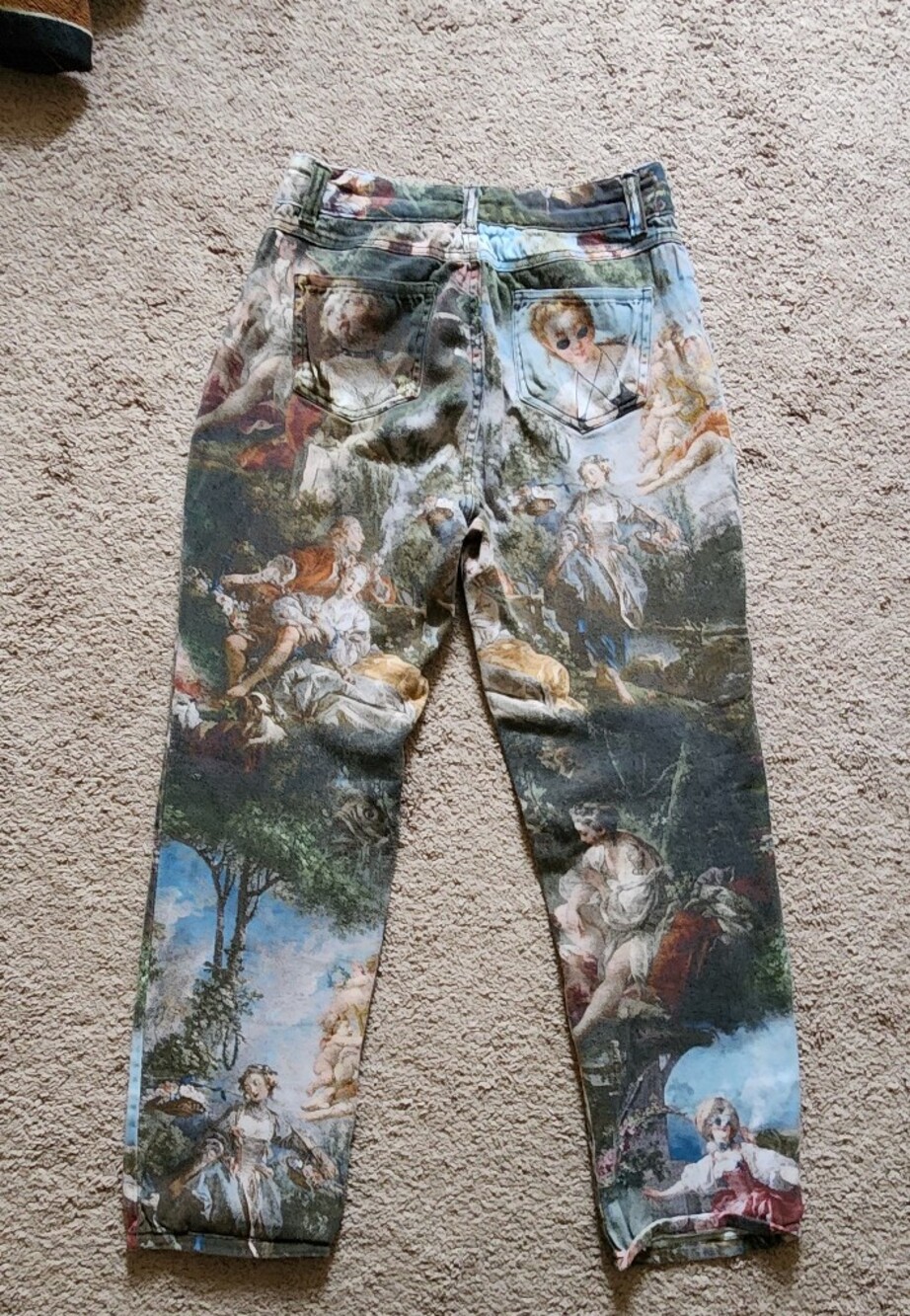 Current Mood DaVinci Demons Renaissance Painting Straight Leg Jean Pant Med - Picture 7 of 7